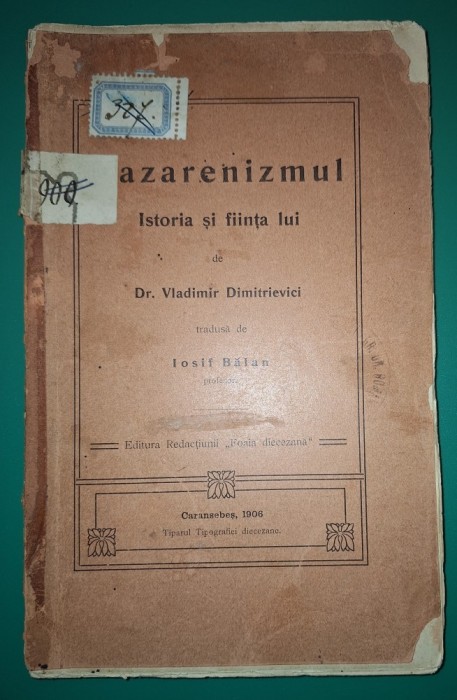 Dr. Vladimir Dimitrievici - Nazarenizmul * Istoria și ființa lui (1906)