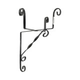 Cumpara ieftin Suport ghiveci perete 18cm negru &ndash; Metalic