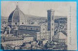 Carte Postala, Firenze, La Cattedrale vista da S. Lorenzo, perioada interbelica