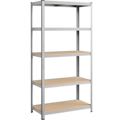SONGMICS Raft de depozitare metalic, cu rafturi din MDF, 5 polite, max. 600 kg, 200x100x50cm, argintiu Household NewTrend foto