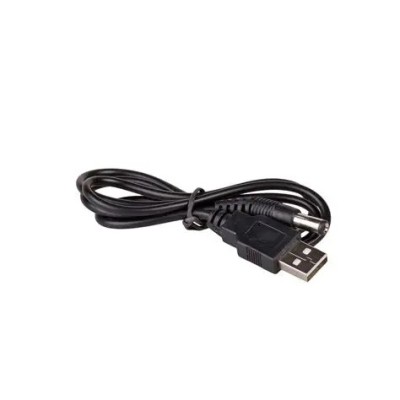 Cablu USB A mufa - DC 5.5/2.1 mufa 0.8m 5A negru AKYGA AK-DC-01 foto