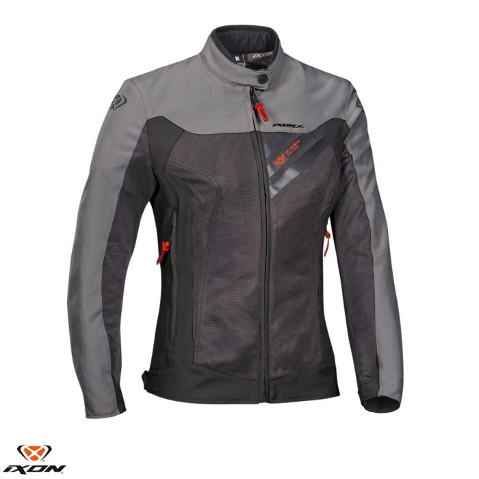 Geaca (jacheta) femei pentru scuter - motocicleta Racing/Roadster Ixon vara model Orion LS culoare: antracit/gri/rosu Antracit/gri/rosu 2XL