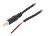 Cablu Alimentare DC Negru 3m 5,5/2,1mm 2x0,5mm&sup2;