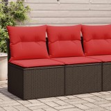 Gossi set canapele de gradina, 2 piese, cu perne, maro poliratan maro