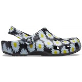 Saboti Crocs Classic Vacay Vibes Clog Negru - Black Daisy, 36 - 39, 41, 42