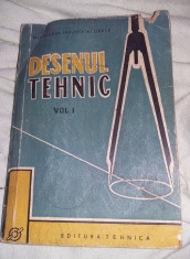 carte veche 1958,DESEN TEHNIC,Manual scolile de Ucenici,A.DICEANU-M.SIRBU,T.GRAT foto