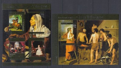 Togo 2014 - Pictura - DIEGO VELAZQUEZ - BL + Colita - MNH foto