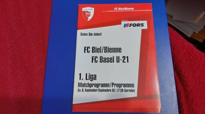 program FC Biel - FC Basel u-21 foto