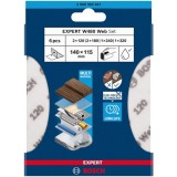 Bosch EXPERT W480 Web - Foaie abraziva dreptunghi 140x115 mm fara gauri granulatie mixta 6 buc