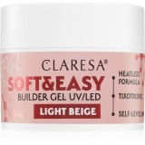 Claresa Soft&amp;Easy Builder Gel gel de bază pentru unghii culoare Light Beige 45 g