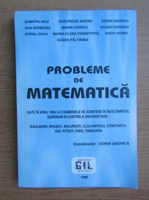 Dorin Andrica - Probleme de matematica foto