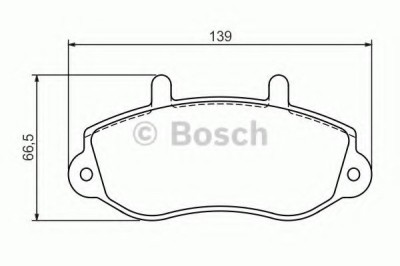 Set placute frana,frana disc RENAULT MASTER II bus (JD) (1998 - 2010) BOSCH 0 986 494 288 foto