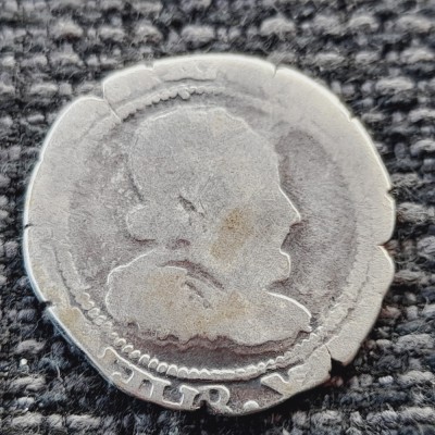 Franta 1/4 francs / franc 1576 Rennes argint Henric lll foto