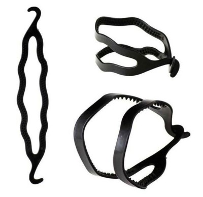Accesoriu pentru par, tip clema, plastic, pentru coc, 20 cm, negru foto