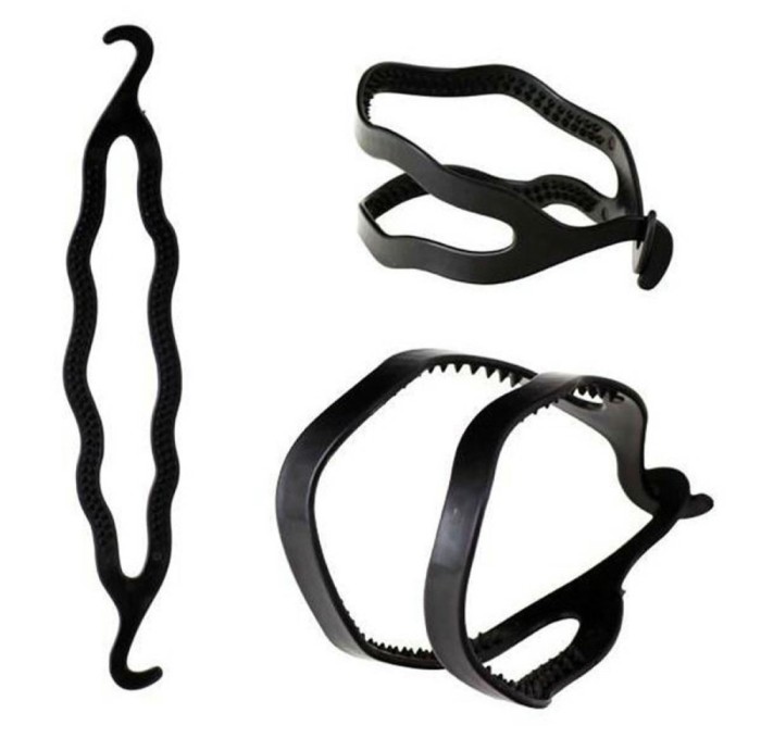 Accesoriu pentru par, tip clema, plastic, pentru coc, 20 cm, negru