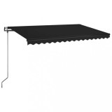 Cumpara ieftin Copertina automata cu LED &amp; senzor vant, antracit, 450x350 cm