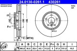 ATE 24.0130-0261.1 Disc frana