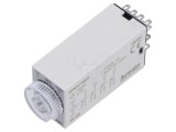 Timer 6s-60s 4PDT, releu 250VAC/3A, 24VDC/3A - 24VDC soclu