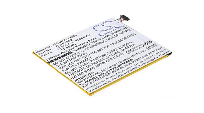 Cameron Sino 4700mAh Asus ZenPad 10,Z300C,P023,ZenPad 10.1,Z300CXG,Z300CG,ZD300M Baterie