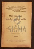 ALFEROV IOAN (MEDIC-VETERINAR LOCOTENENT), TEZA PENTRU OBTINEREA TITLULUI DE DOCTOR IN MEDICINA VETERINARA, BUCURESTI, 1932