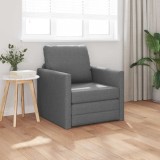 Sofa Pat 2 &icirc;n 1 Gri &Icirc;nchis 74x77x81 cm Ţesătură