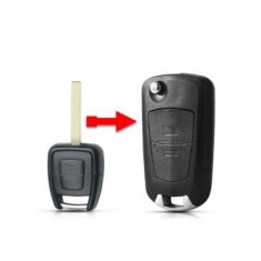 Carcasa cheie compatibila cu Opel Astra G, Zafira, 2 butoane, model conversie, lamela HU100