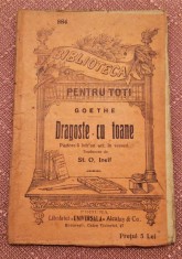 Dragoste cu toane. B.P.T. Nr. 884 Editura Alcalay (interbelica) - Goethe