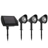 Lampa solara de tip decoratiune pentru gradina, flippy, model 3 felinare, alb rece
