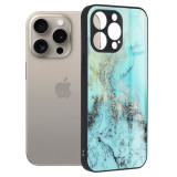 Cumpara ieftin Husa pentru iPhone 15 Pro Max, Techsuit Glaze Series, Blue Ocean