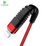 Cablu USB Iphone Lightning 2M Textil Rosu Premium AutoProtect KeyCars, Oem