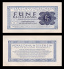 GERMANIA █ bancnota █ 5 Reichsmark █ 1944 █ P-M39 Ro. 512 █ WEHRMACHT █ UNC
