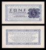 GERMANIA 5 Reichsmark 1944, Bancnota WEHRMACHT, P-M39 Ro. 512, UNC, Necirculata