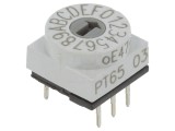 &Icirc;ntrerupător codificare HEX/BCD 16 poziții THT 80m&Omega;