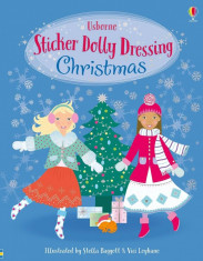 Carte Usborne Sticker Dolly Dressing - Christmas, autor Leonie Pratt, 5 ani + foto