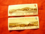 Serie Insula Man 1977 - Peisaje ,2 valori, Nestampilat