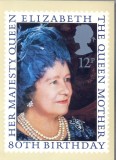 AX 347 CP - HER MAJESTY THE QUEEN ELIZABETH THE QUEEN MOTHER 80TH BIRTHDAY