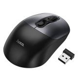 Mouse Wireless Hoco GM28, 2.4G, Negru Gri Metalic