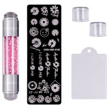 Cumpara ieftin Set Stampila Unghii + Matrita Crystal Nail Art, XY-15 - SensoPRO Milano