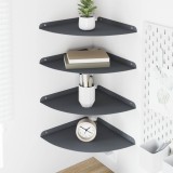 vidaXL Raft suspendat cu raft 4 pcs Antracit 30 x 30 x 2 cm 8004115