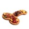 Platou de servire aperitive, forma trasnita, P...arada de specialitati, cu 3 compartimente, lemn, 43X26.5 cm