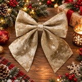 Funda Decorativa Catifea Bej 20x24 cm, Pentru Brad Craciun, Brand F&eacute;&eacute;ric Lights And Christmas