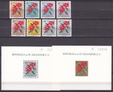Salvador 1960 flori MI 823-830 + 2 bl. 6, 7 MNH