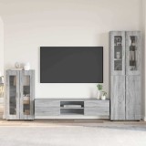 Cumpara ieftin Set comoda TV FLORIN 3 buc. 150 x 39 x 30 cm Sonoma gri