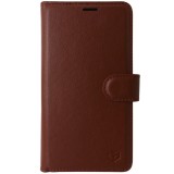 Husa tip carte cu stand Techsuit, aspect piele maro, pentru Apple iPhone 12, 12 Pro