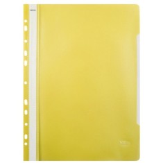 Dosar cu sina Noki 482011-030, plastic, galben, multiperforatii pentru arhivare, colturi rotunjite, set 25 buc