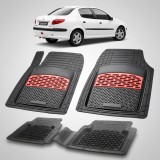 Cumpara ieftin Covorase Tavita Cauciuc Compatibile Peugeot 206 Sedan 2006-2012, Red
