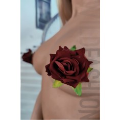 TE172-232 Accesorii fetish pentru sani cu silicon si trandafiri 3D