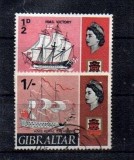 Timbre Gibraltar 1967 Corabii Istorice HMS Victory si HMS Royal Katherine - A688