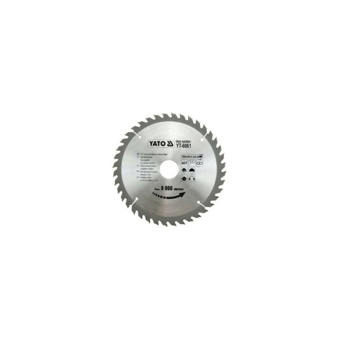 Disc pentru circular wolfra m pentru lemn 184x40x30 Yato YT-6061