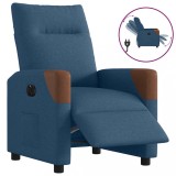VidaXL Fotoliu rabatabil electric, albastru, material textil